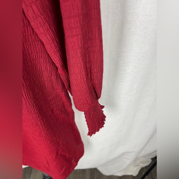 Steve Madden Ruston Textured Long Sleeve Shift Red Minidress Size XS NWT - Picture 8 of 12